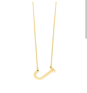 Small Gold Initial Necklace