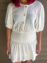 Load image into Gallery viewer, Sweet &amp; Smocked Dress in White